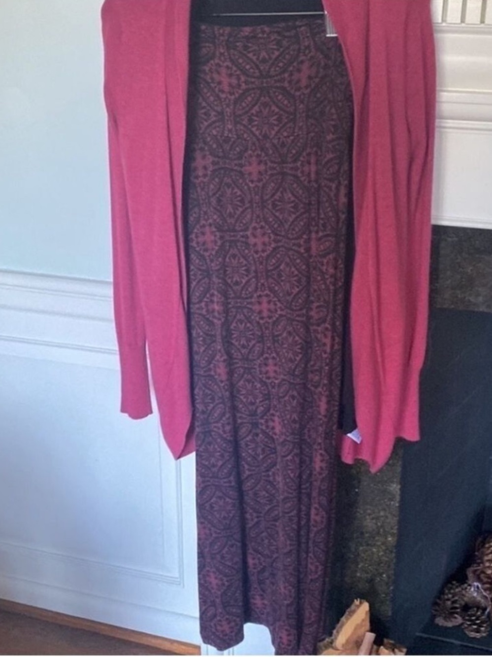 Open Front Knit Cardigan Size Medium Muted Raspberry Pink - Picture 13 of 14